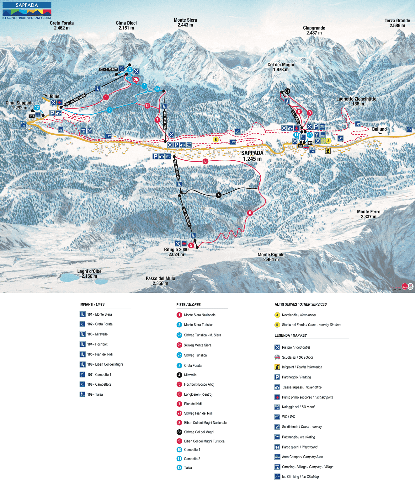 Mappa di Sappada